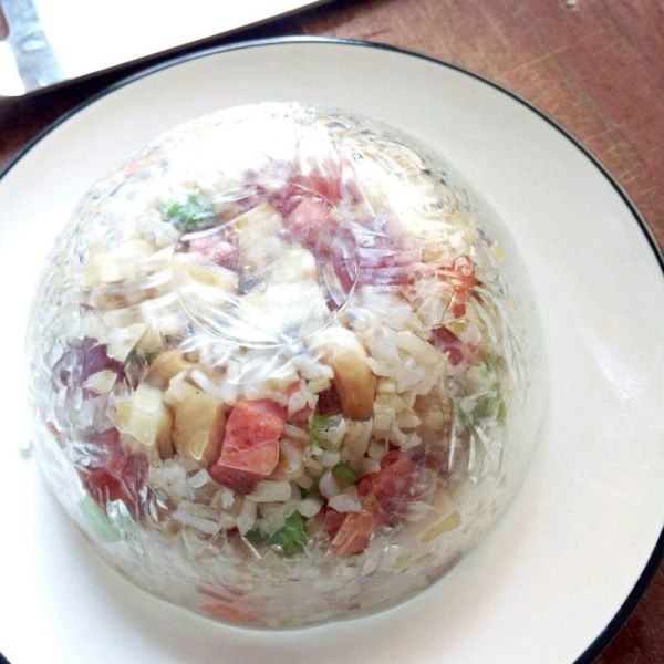 杏鲍菇双肠炒饭