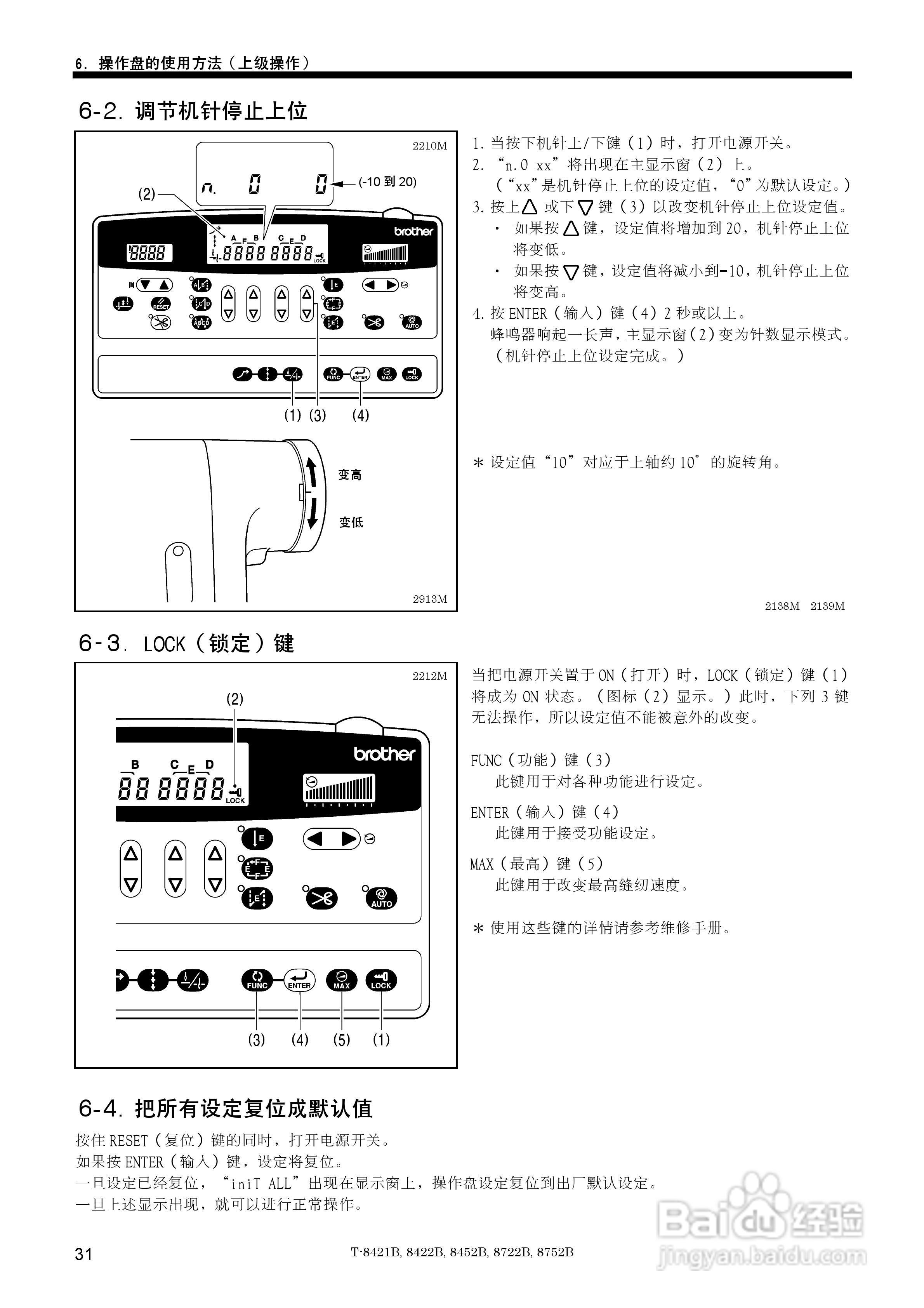 brother T-8421B缝纫机说明书:[4]