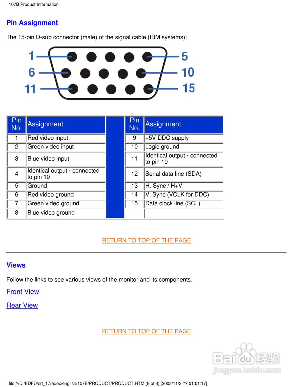 飞利浦107B40彩显使用说明书:[2]