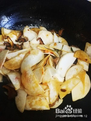 肉片炒杏鲍菇的做法