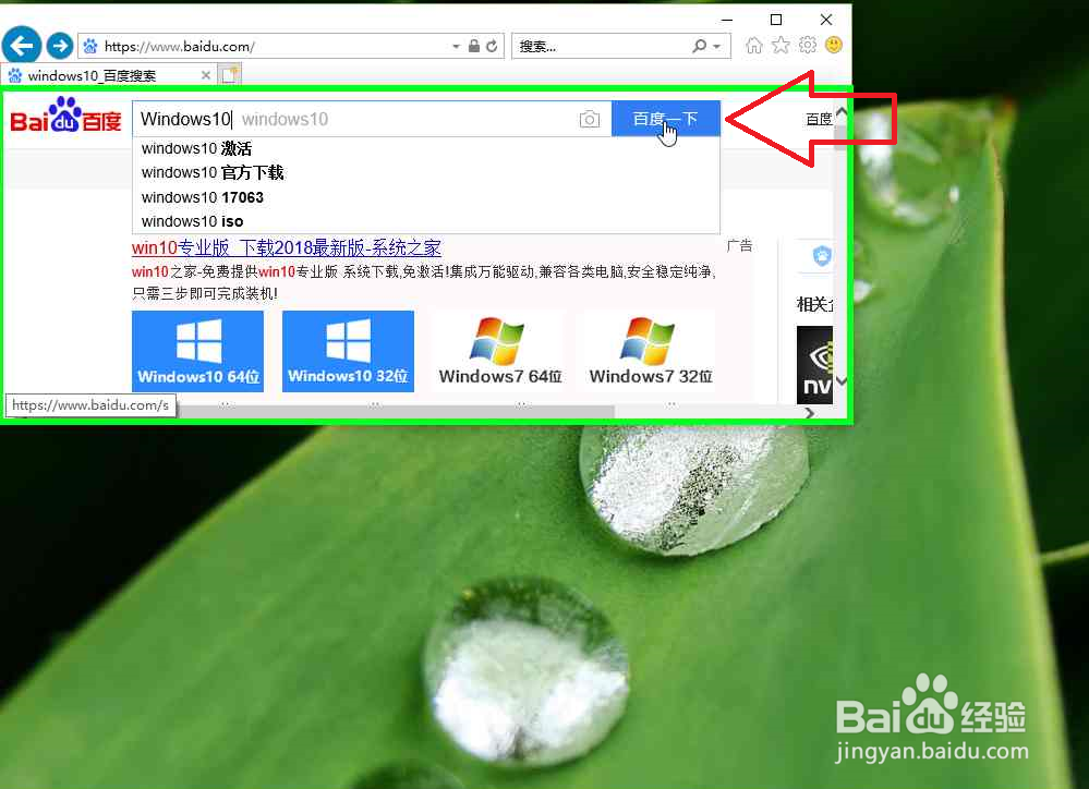 使用Internet Explorer为本机升级Windows10