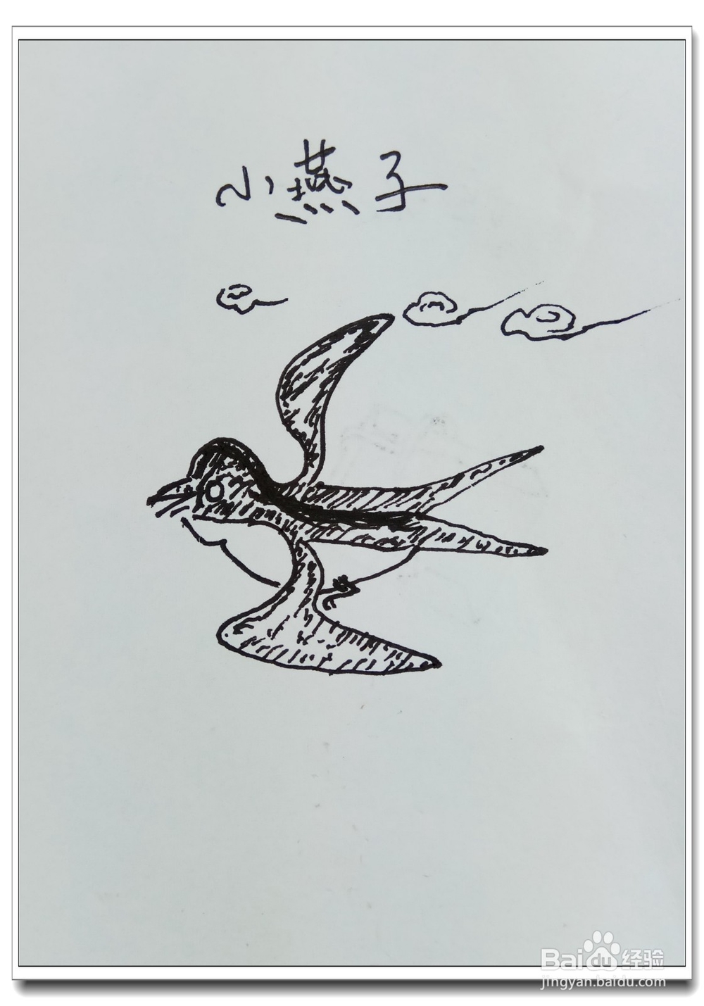 怎样画简笔画小燕子？