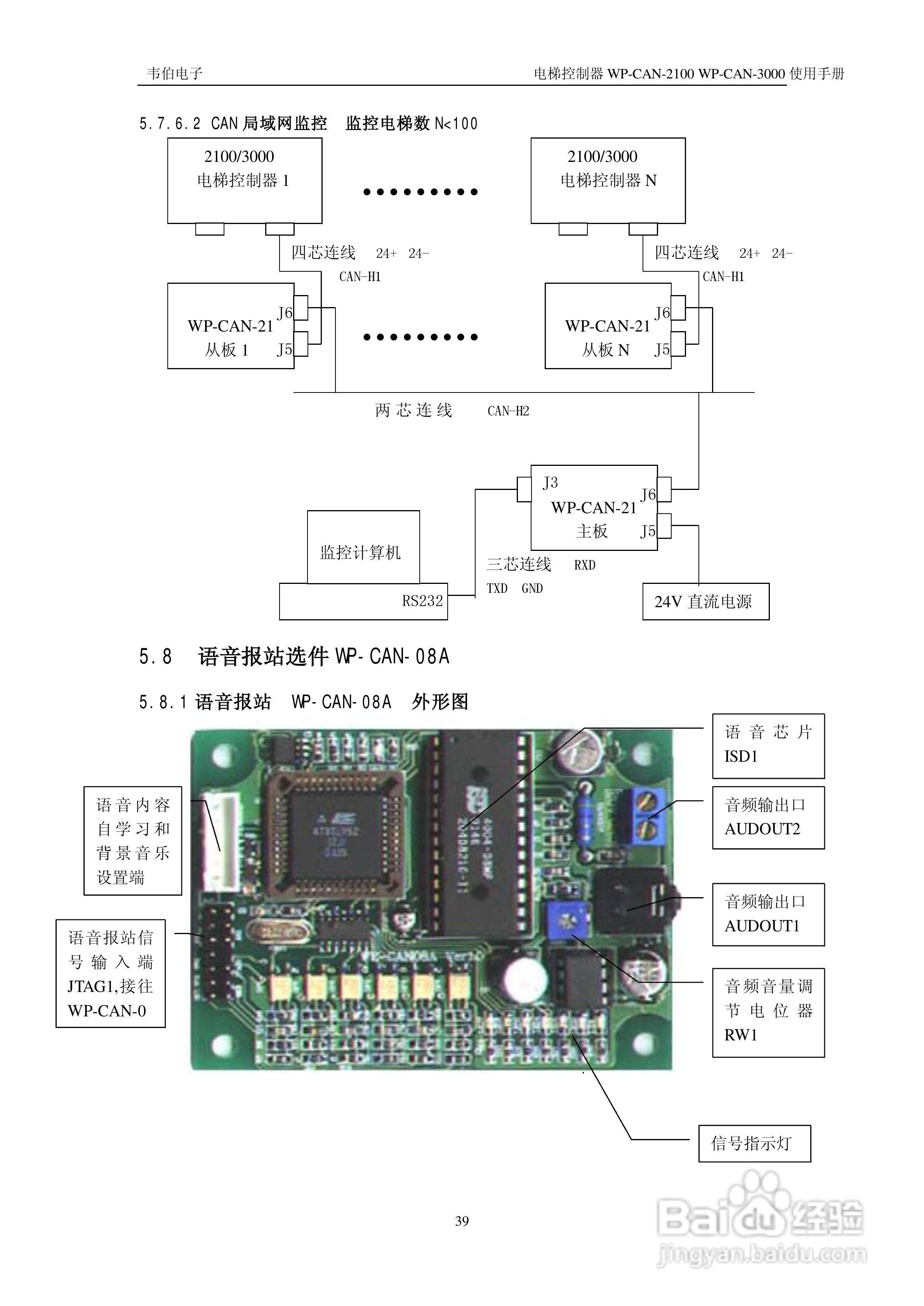无锡中秀WP-CAN-2100/WP-CAN-3000电梯控制器205E用户:[5]