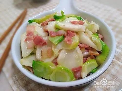 儿菜炒培根