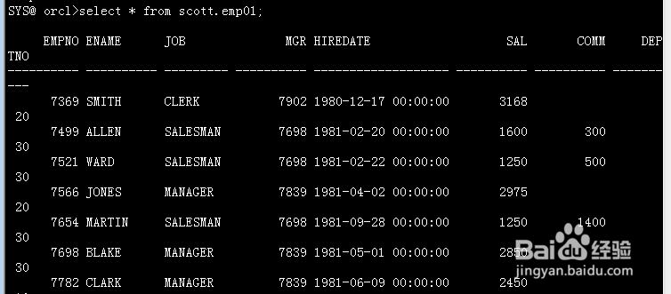 Oracle闪回数据库flashbackDB