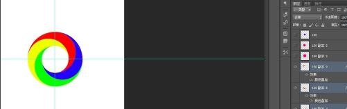 ps怎么画四分环