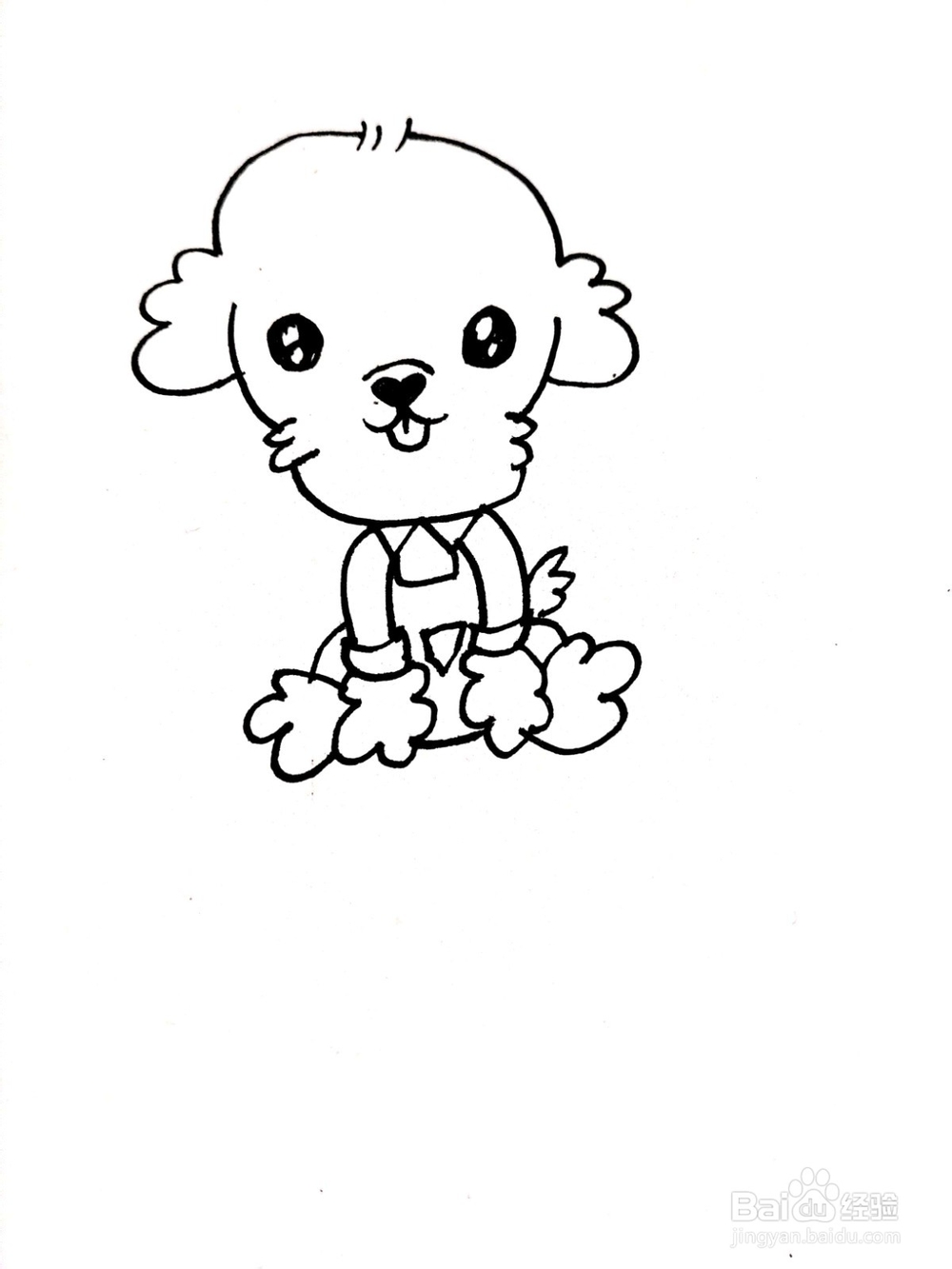 适合3-6岁的小泰迪幼儿简笔画