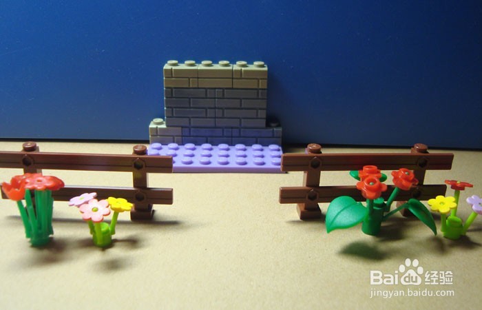 如何用积木拼装湿地公园看风景的场景