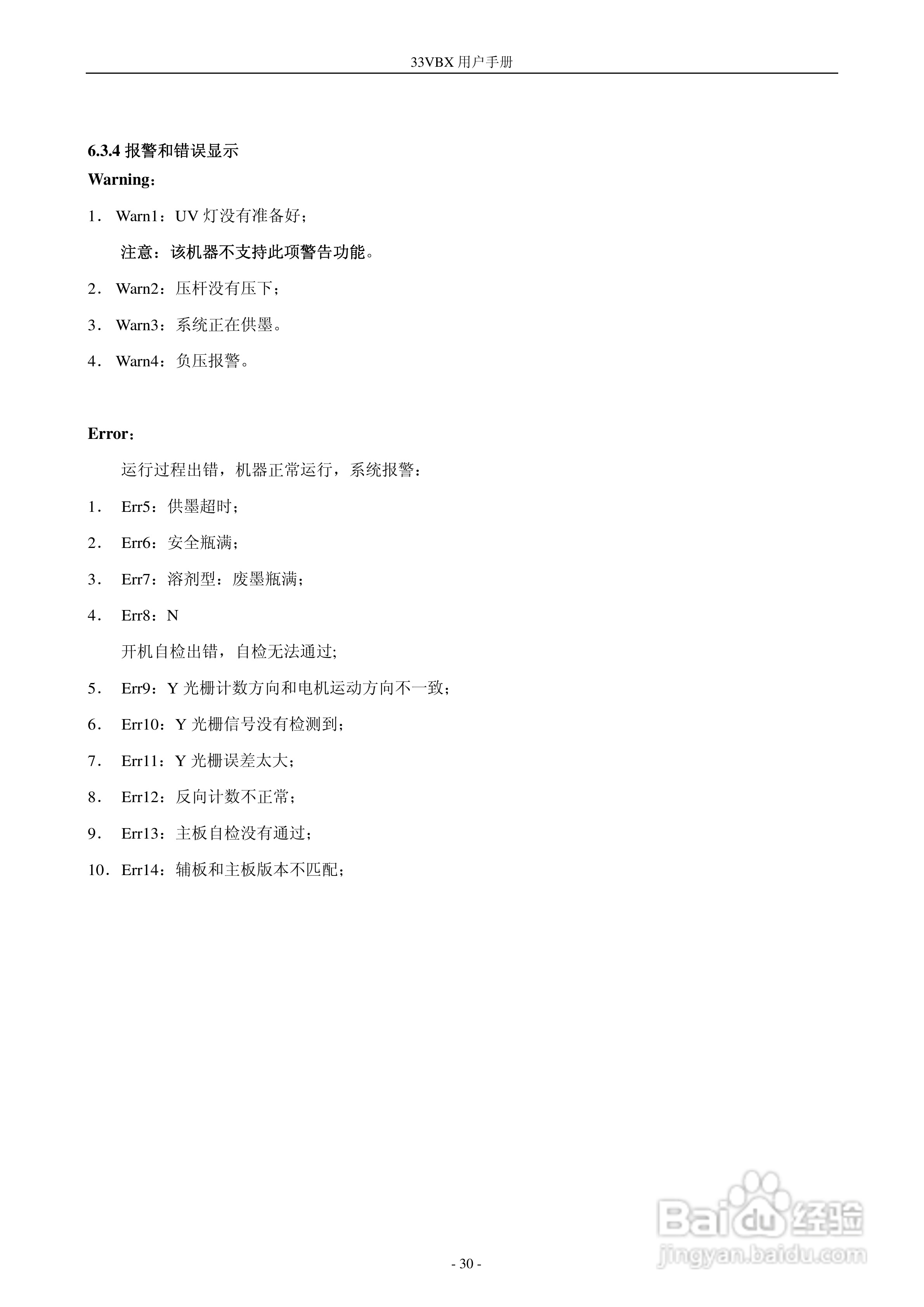 33VBX 型打印机 600001540 用户手册:[4]
