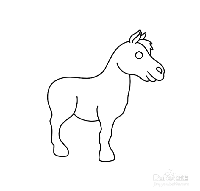 如何手工画卡通马的简笔画?