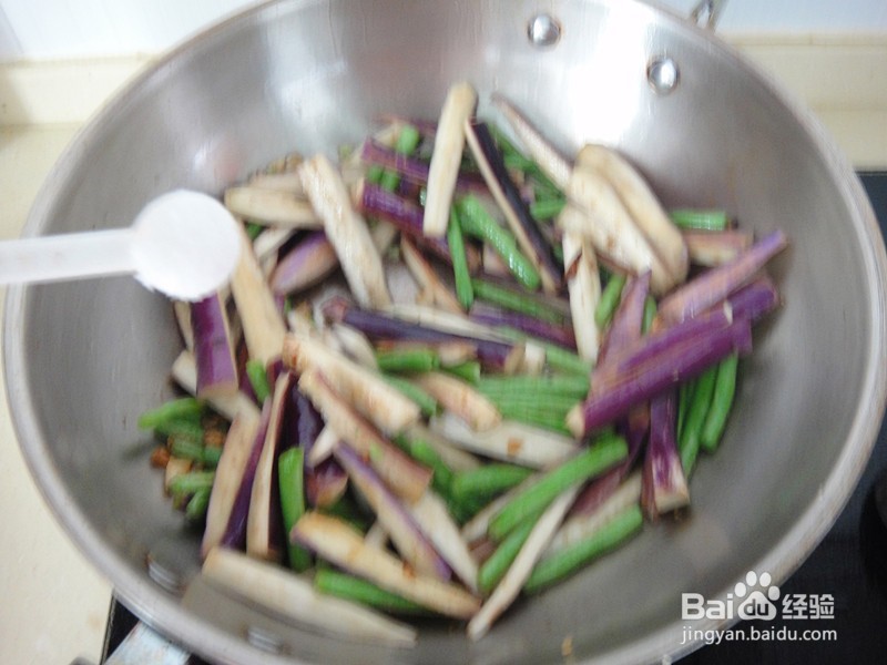 蚝油豇豆茄子的做法