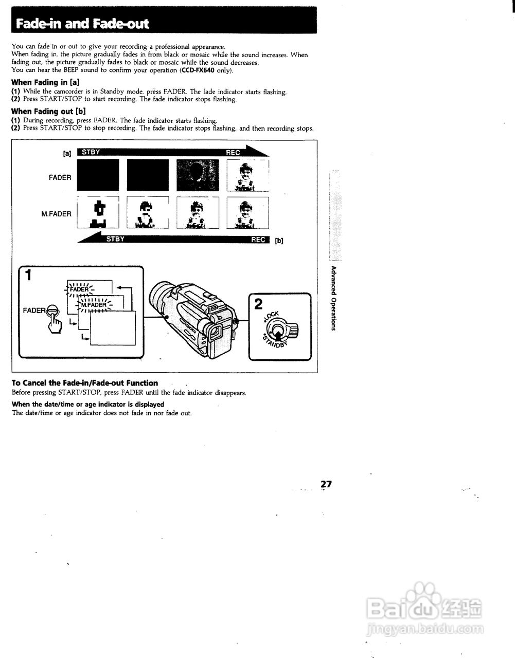 索尼CCD-FX240模似摄像机说明书:[3]