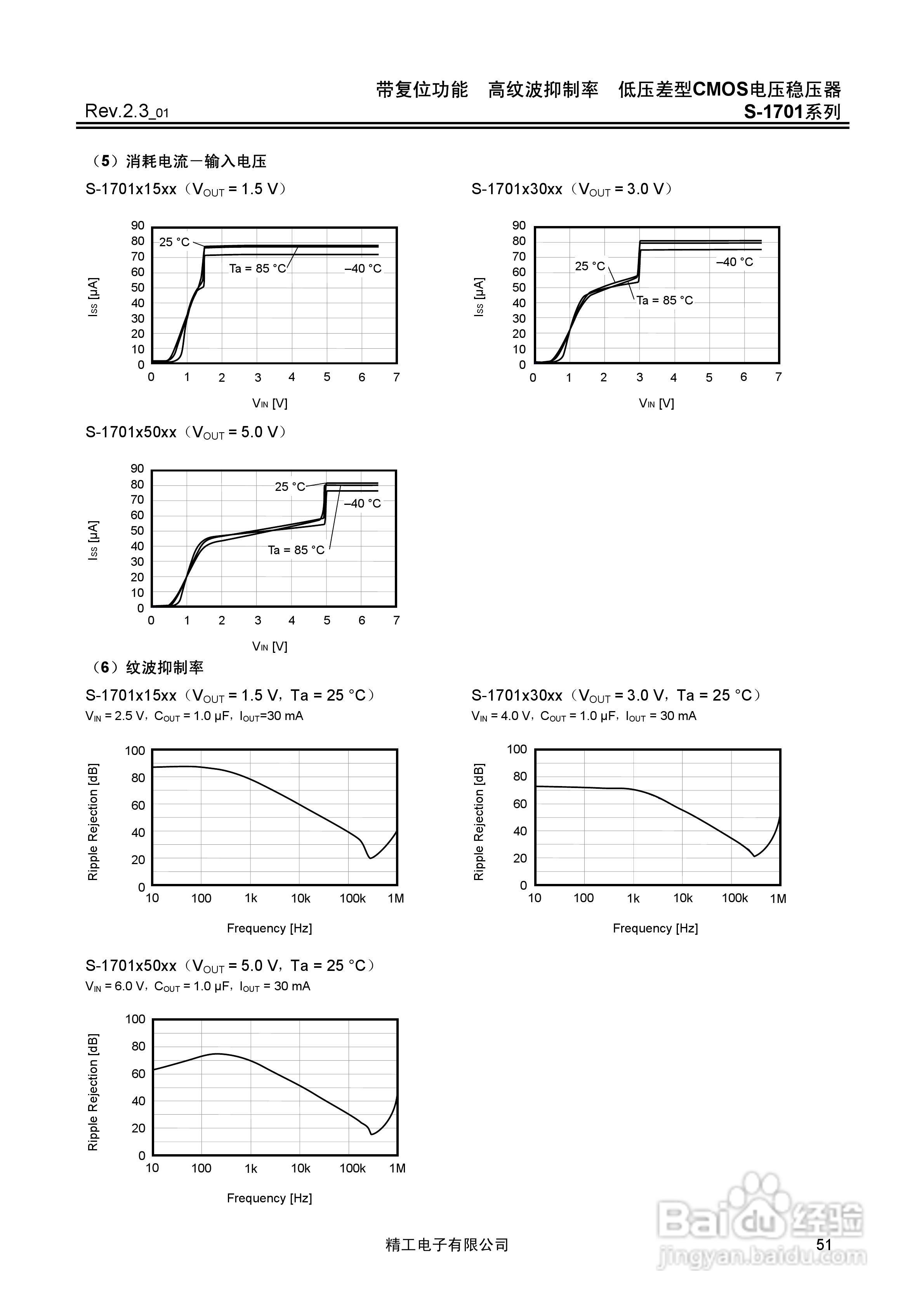 精工电子S-1701系列CMOS电压稳压器说明书:[6]