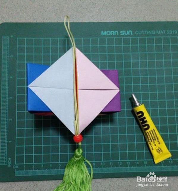 三角插折纸灯笼