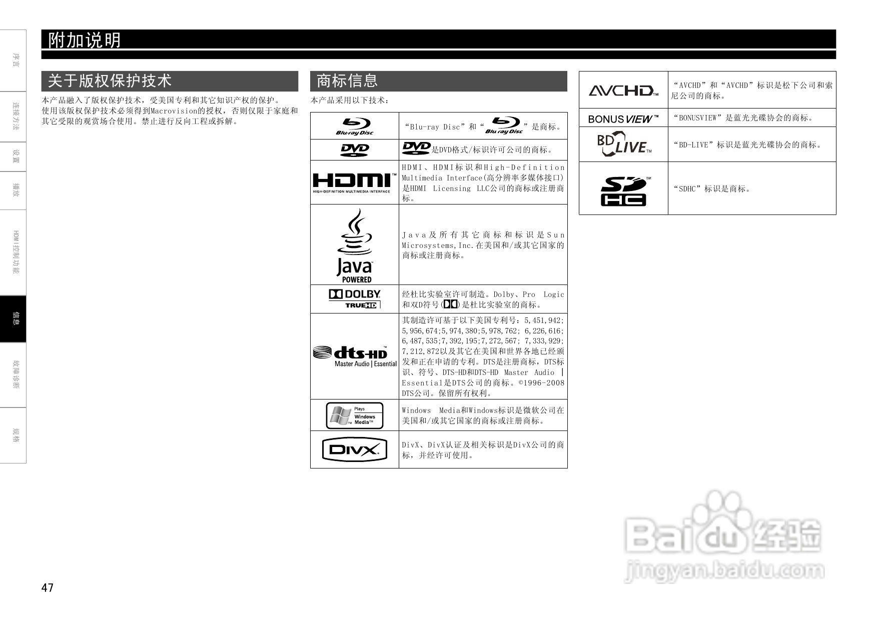 马兰士UD8004.功放使用说明书:[3]
