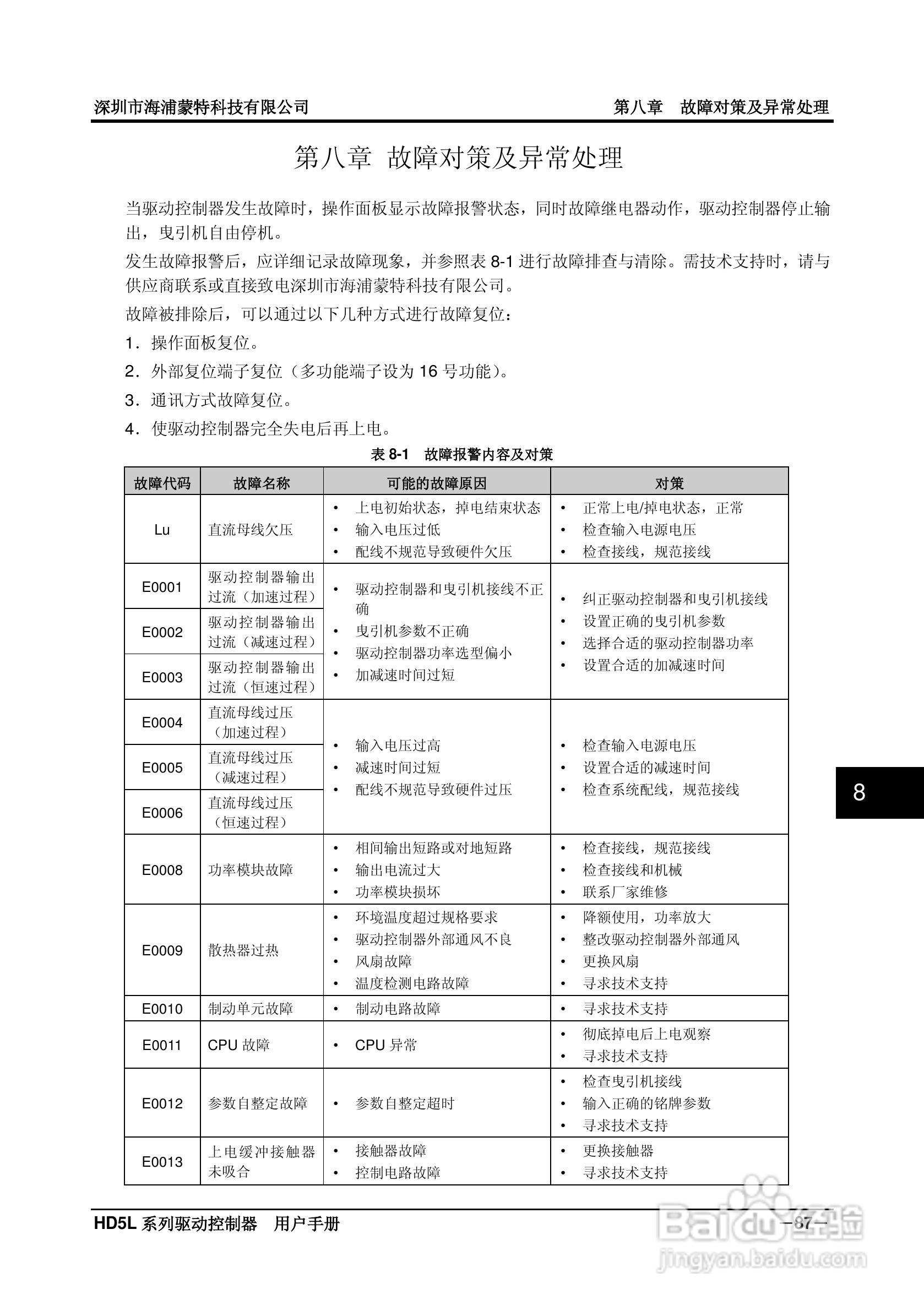 海浦蒙特HD5L-4T045电梯专用驱动控制器用户手册:[10]