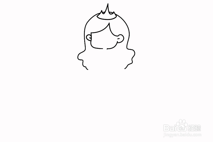 拿着权杖的女王的简笔画