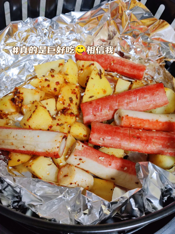 空气炸锅蟹棒土豆