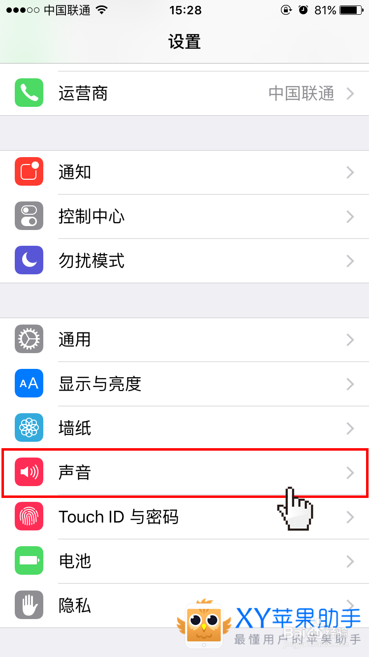 苹果iPhone6s怎么关闭开启锁屏声音