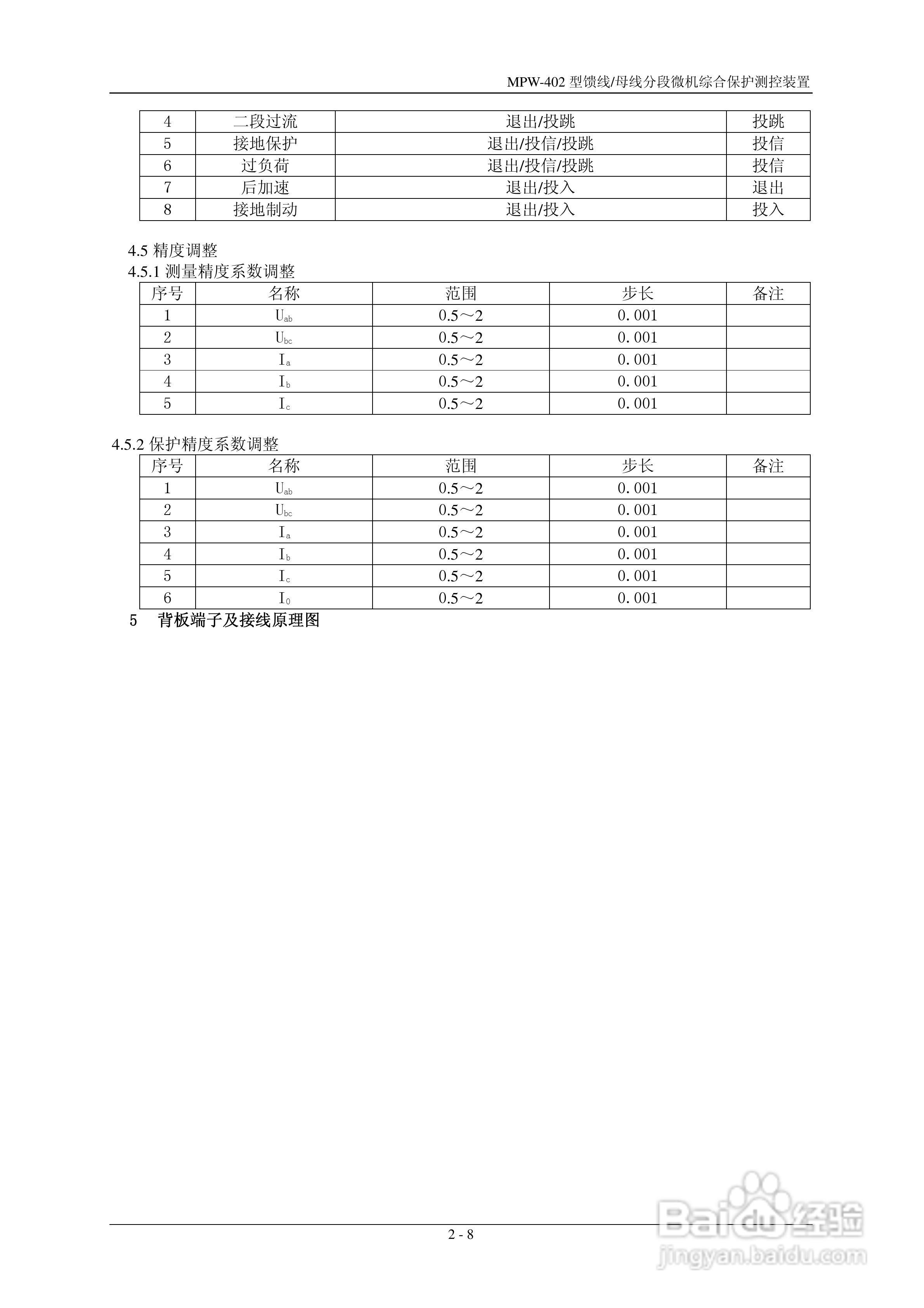 MPW-400低压微机综合保护测控装置技术说明书:[2]