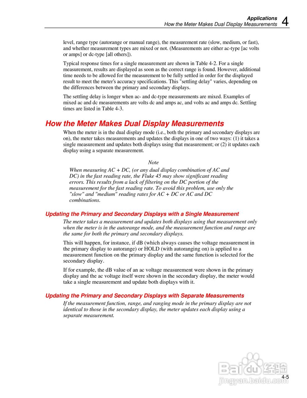 福禄克Fluke45万用表说明书:[6]