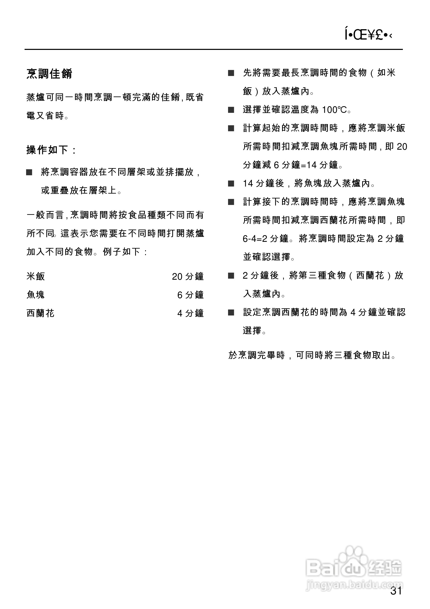 美诺Miele独立式蒸炉DG1050使用说明书:[4]