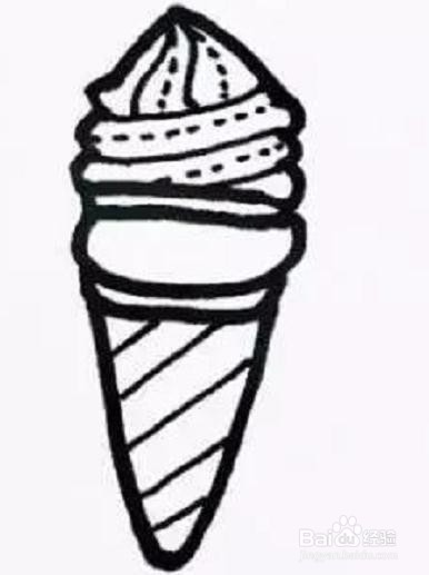 甜筒冰淇淋的画法