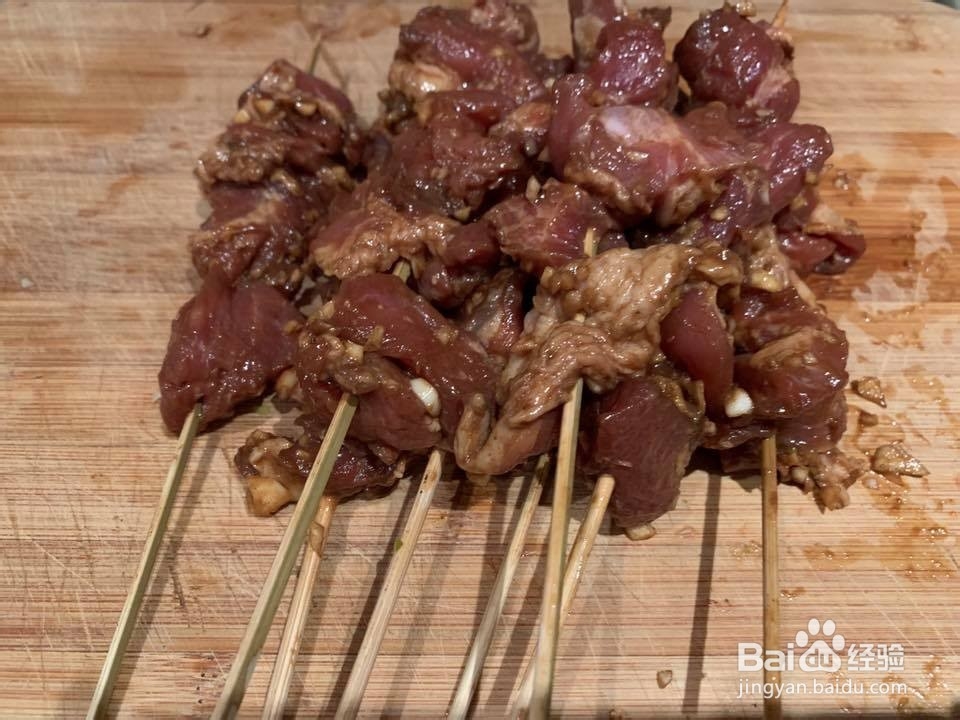 孜然烤瘦肉串