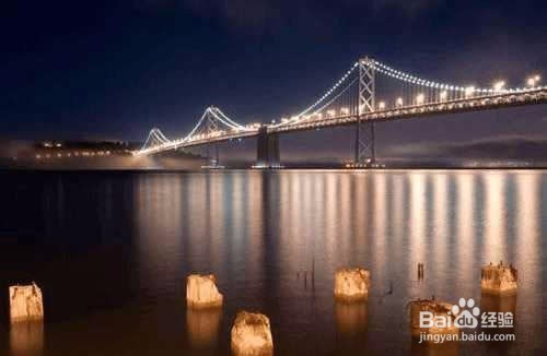 Photoshop给大桥夜空照片添加逼真的闪电效果