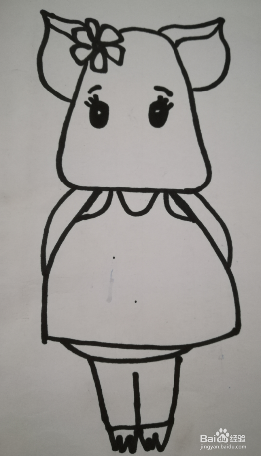 简笔画 小猪的画法