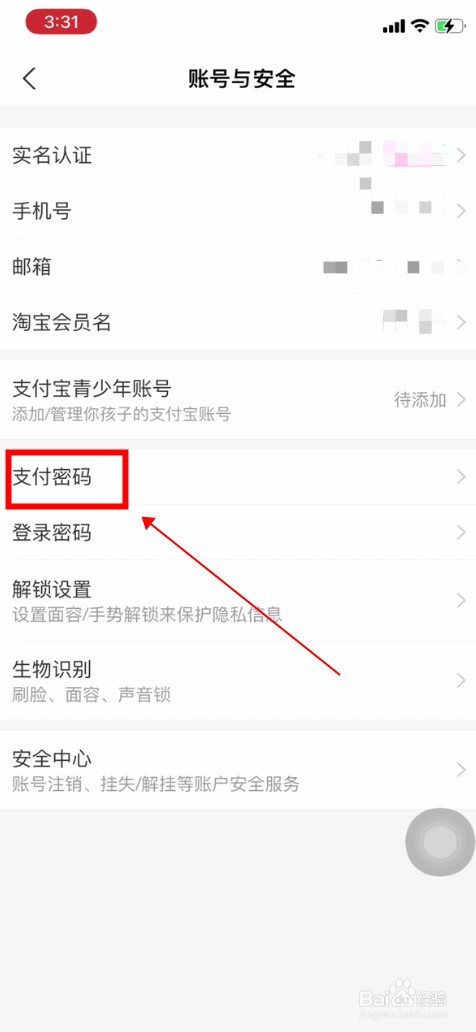 支付宝支付密码忘了怎么办