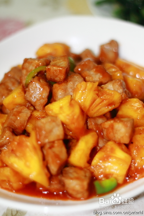 酸酸甜甜的菠萝咕噜肉