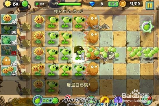 植物大战僵尸2中文版神秘埃及第二关：[2]二星