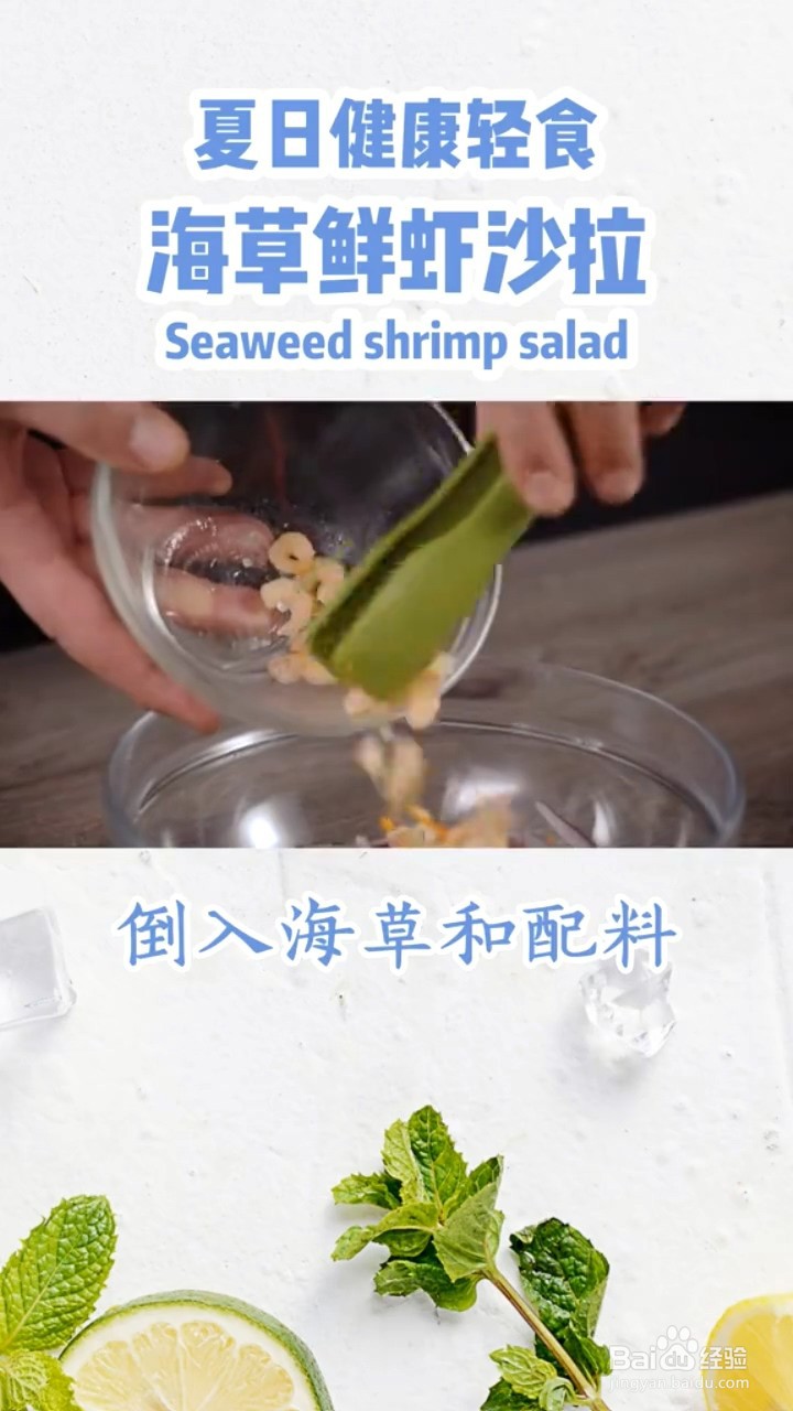 如何制作海草鲜虾沙拉