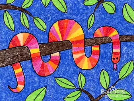 如何绘制缠绕树上的蛇