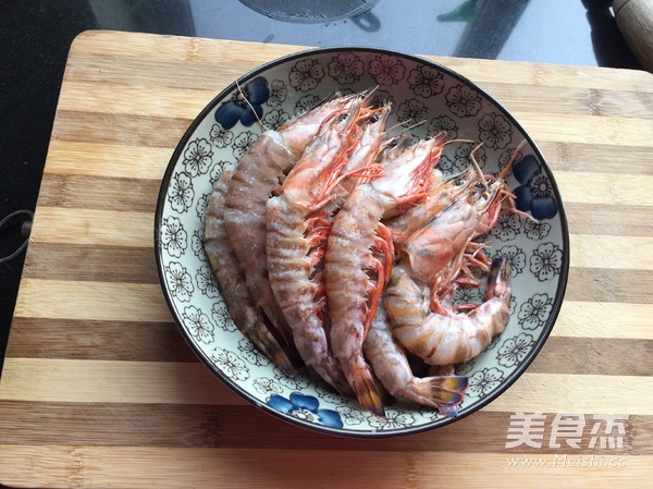 甜辣大虾焖春笋