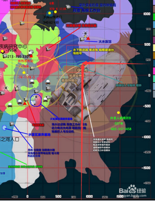 深海迷航毒眼巨人号发动机舰桥船身蓝图碎片在哪