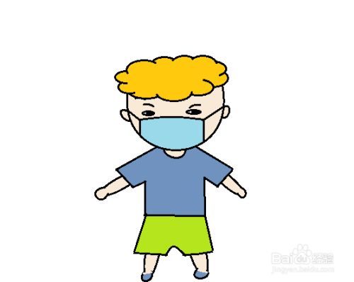 怎么画戴口罩的小男生