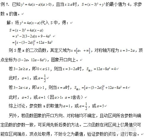 怎样学好高中数学：[3]预备知识:二次函数