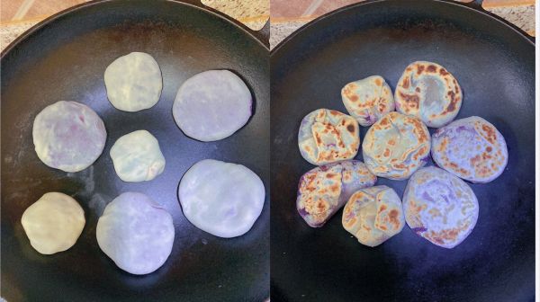 无糖奶香紫薯饼