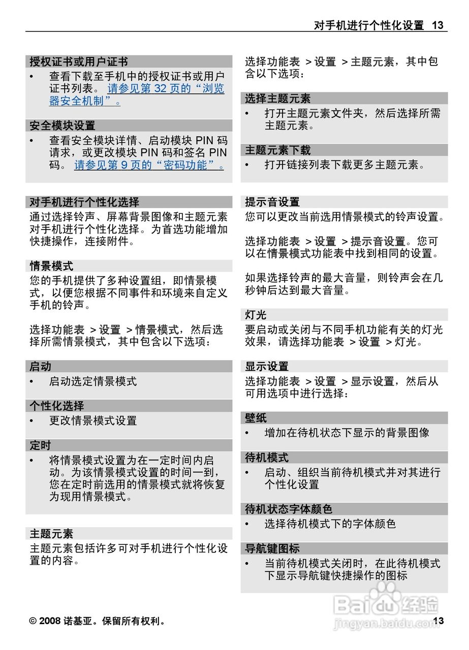 诺基亚Nokia 6600手机使用说明书:[2]