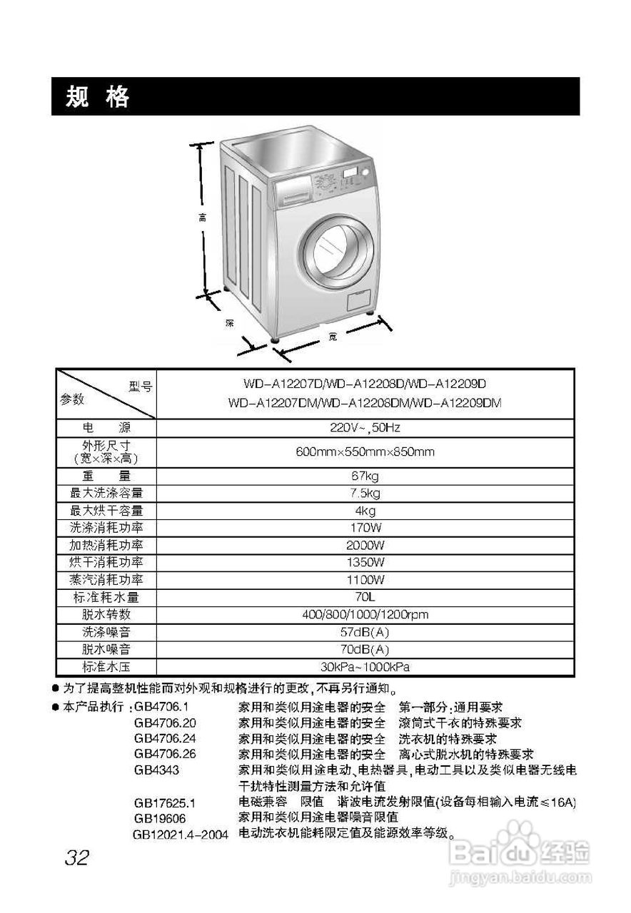 LG WD-A122070D洗衣机使用说明书:[4]