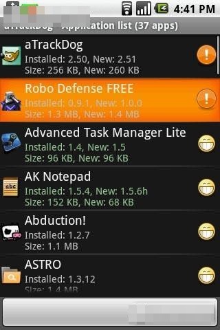 android手机快速更新已安装的软件的方法
