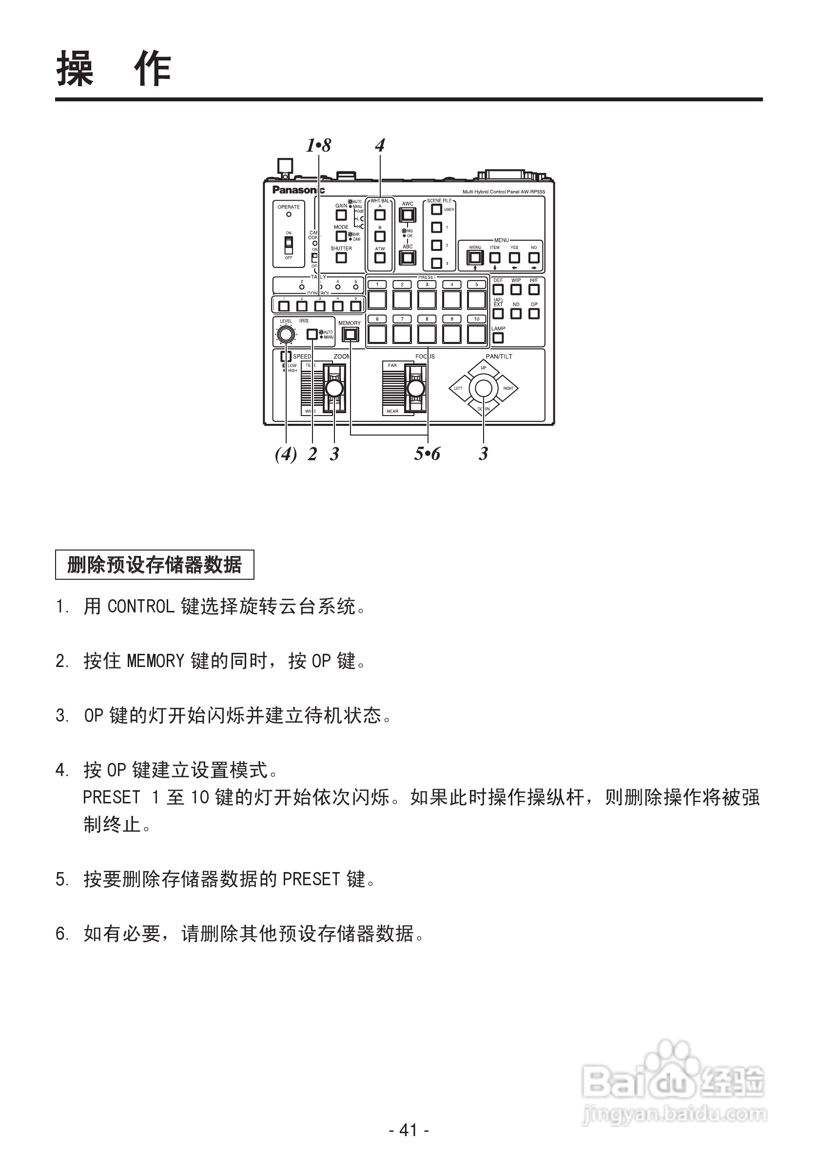 松下AW-RP555MC多路混合型控制面板操作手册:[5]