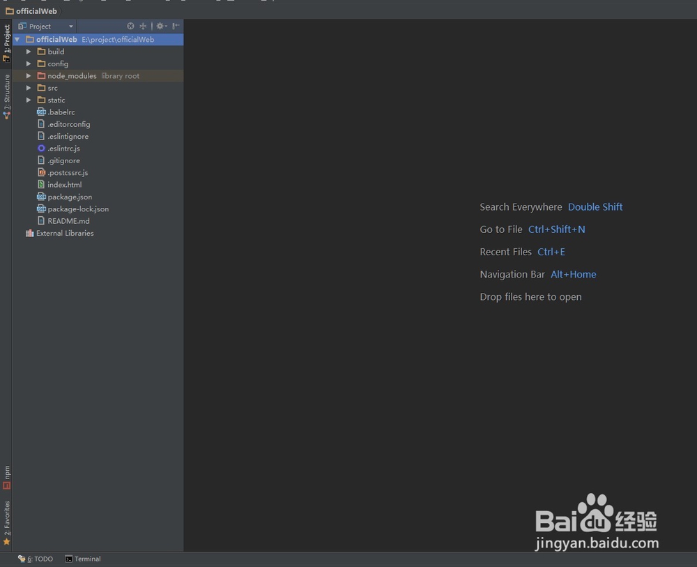 如何使用webstrom启动vue项目