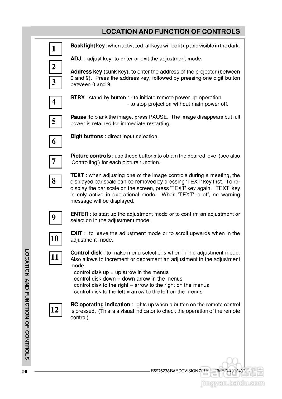 Barco巴可 VISION 701投影机说明书:[2]