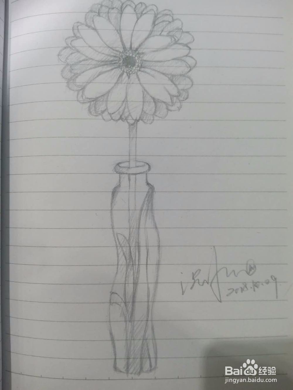 《菊花小景》手绘过程