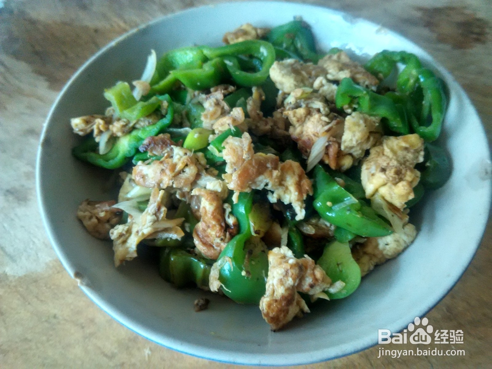 虾皮子鸡蛋炒麻椒