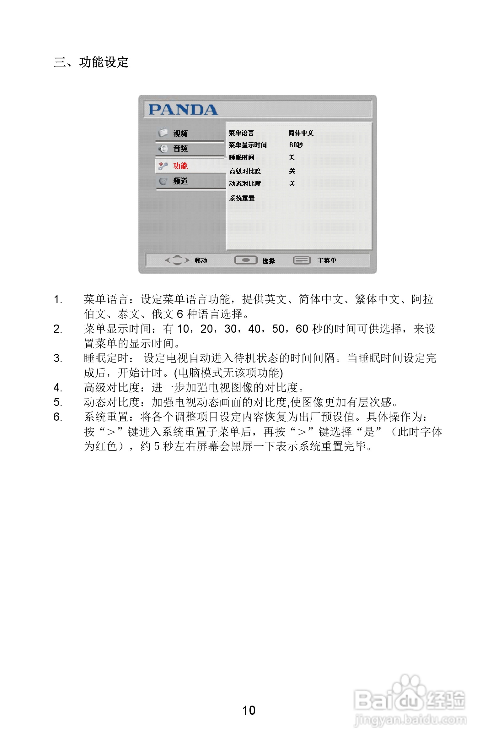 熊猫电子L26A01液晶彩色电视机说明书:[2]