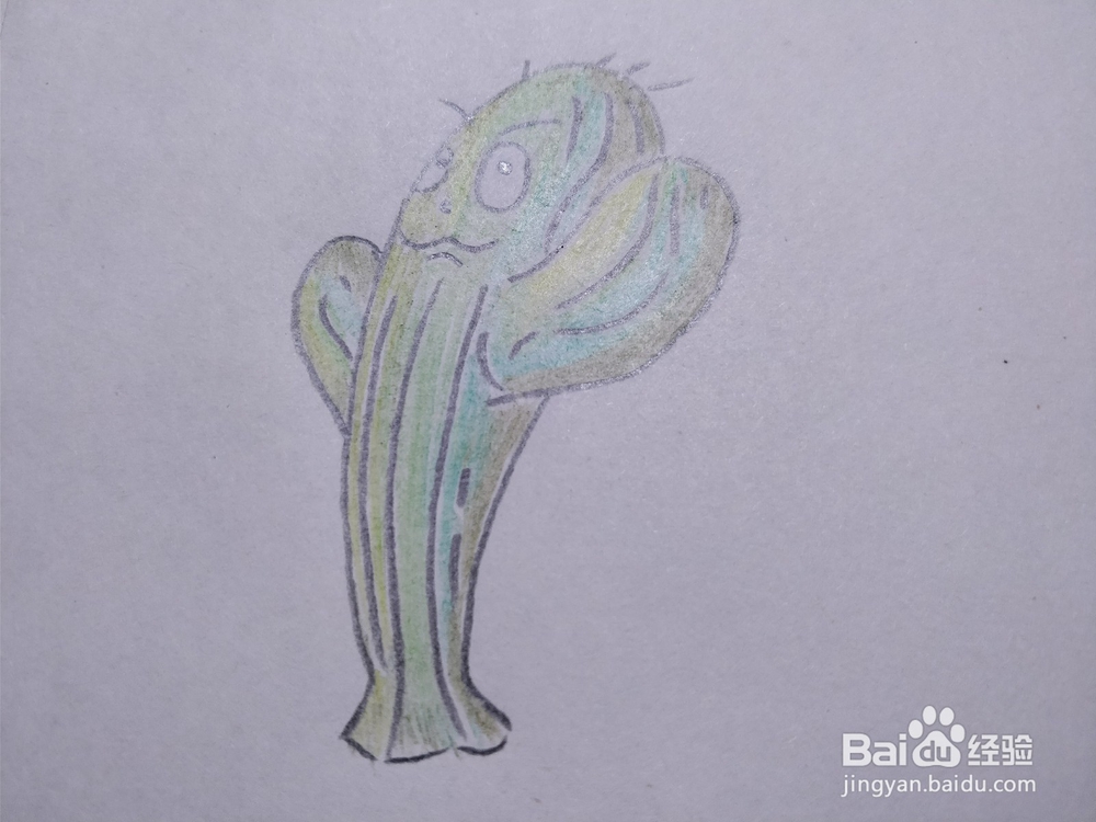 简笔画画卡通仙人掌